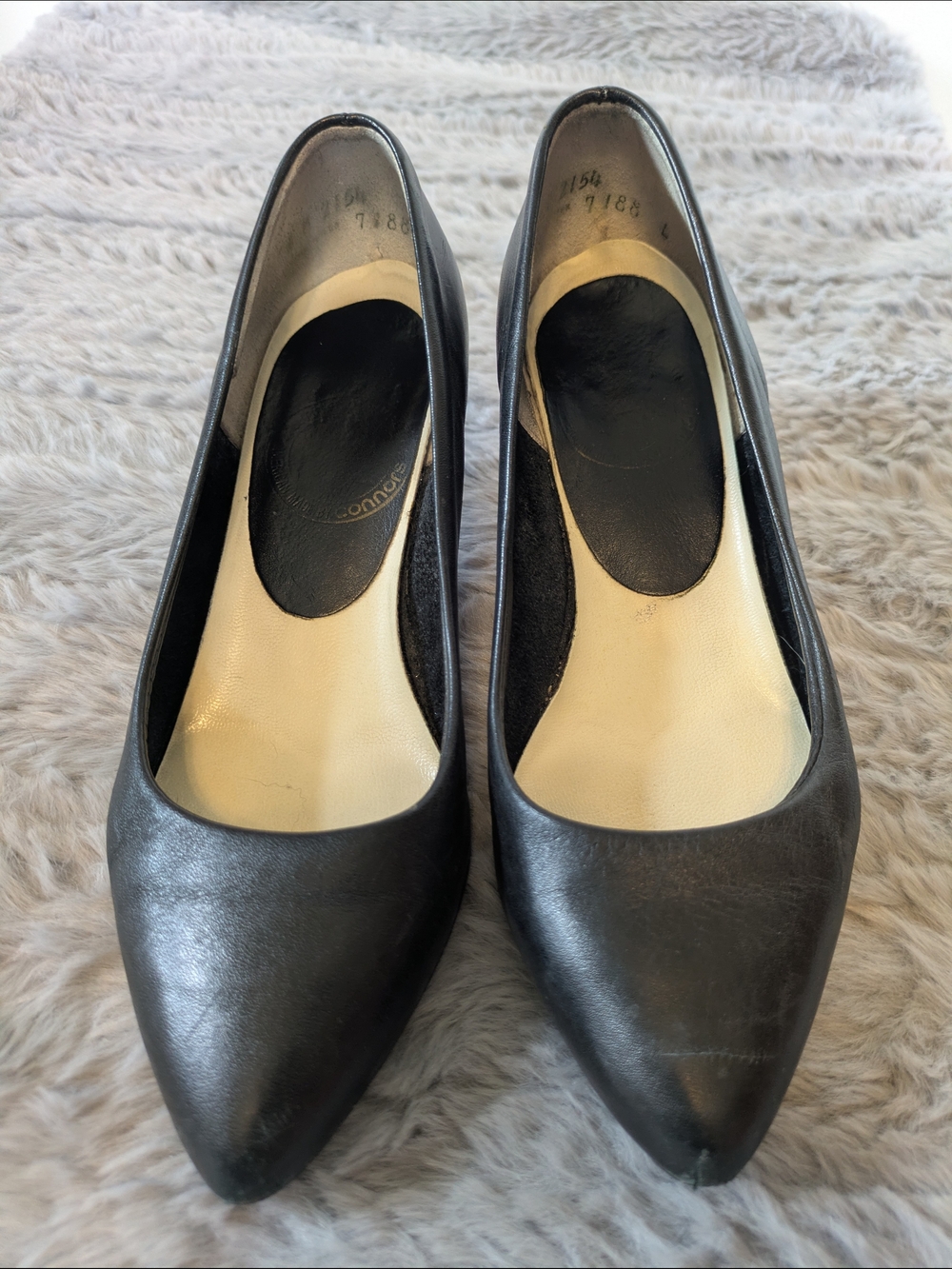 CONNOR Black Pointed-Toe Women's Heels